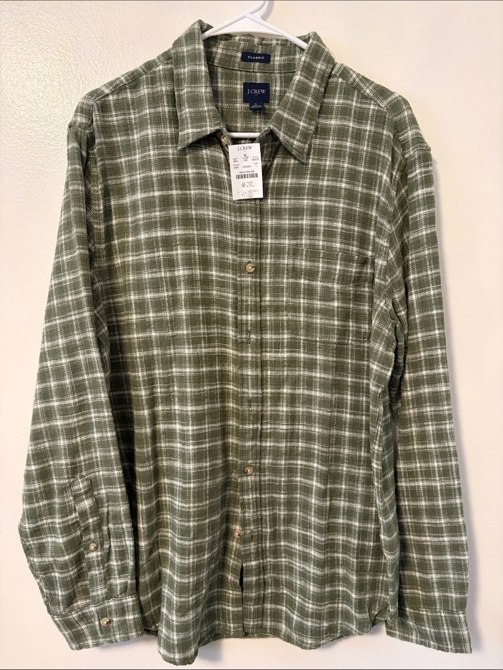 J. Crew green white